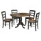 International Concepts 36 in. Round Extension Dining Table with Leaf and 4 Madrid LadderBack Chairs - 5 Piece Dining Set K45-36RXT-C2-4 - alternate 3